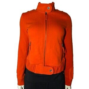 Harley Davidson Jacket Womens S Full Zip Soft Red Embroidered Motorcycle Snaps